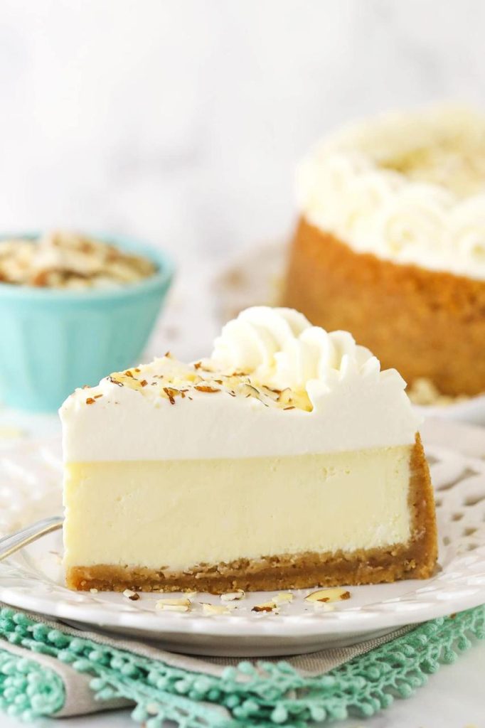 Creamy Homemade Amaretto Cheesecake | Life Love & Sugar