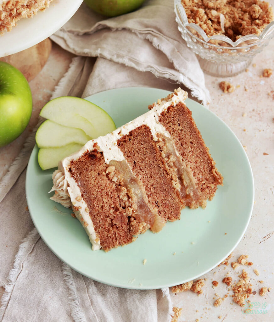 Apple Crisp Cake Recipe - Sugar & Sparrow