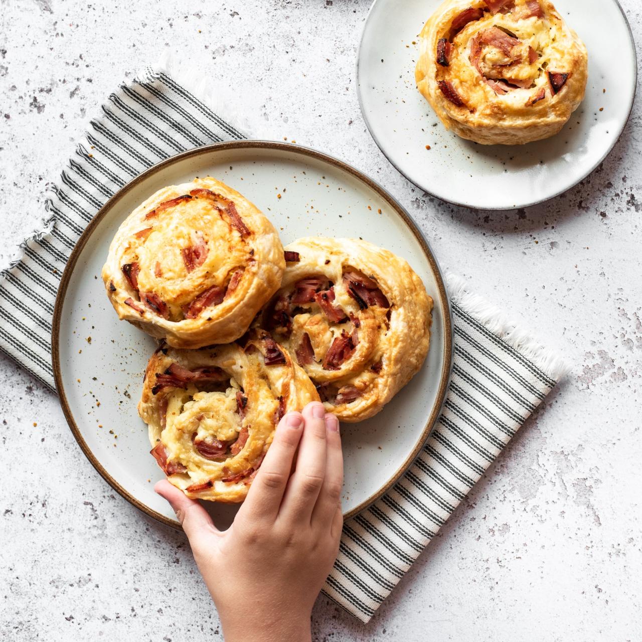 Ham & Cheese Puff Pastry Swirls Recipe | Baking Mad