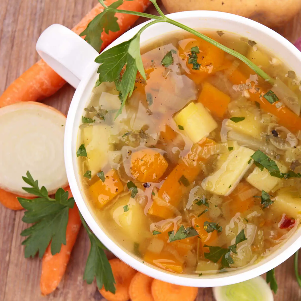 Vegetable Soup Recipe (No stock or broth needed) – Yum Eating