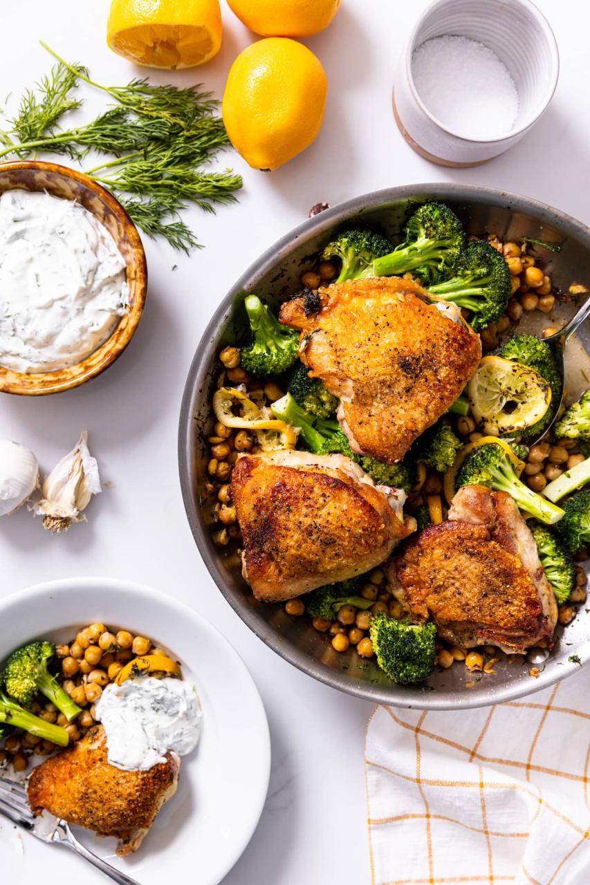 One Pan Chicken, Chickpeas & Broccoli - Wyse Guide