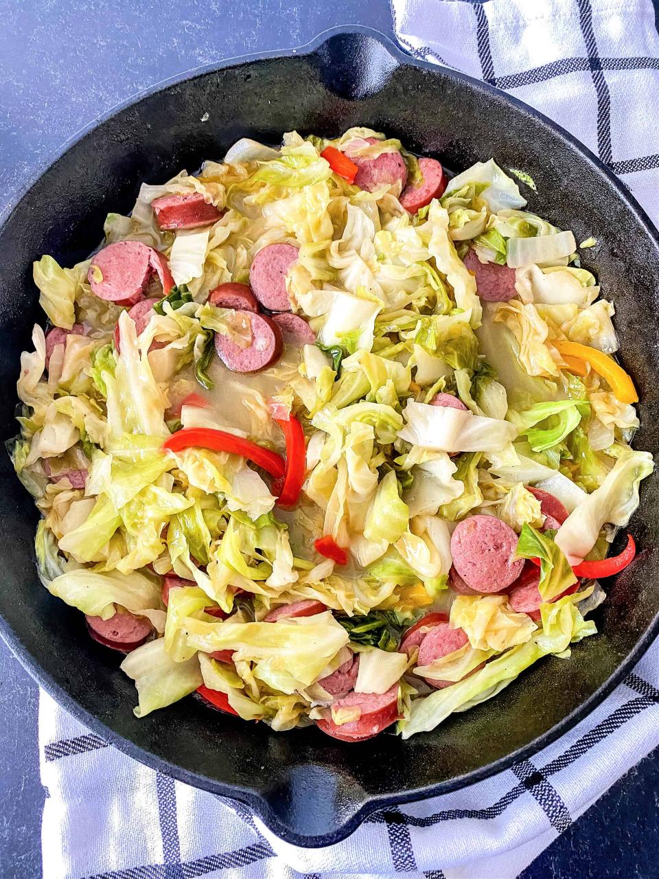 Cabbage and Sausage Skillet Recipe - Southern Kissed
