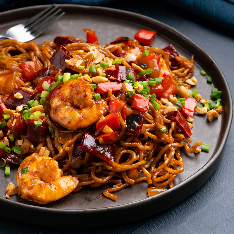 Spicy Kung Pao Prawn Noodles | Marion's Kitchen