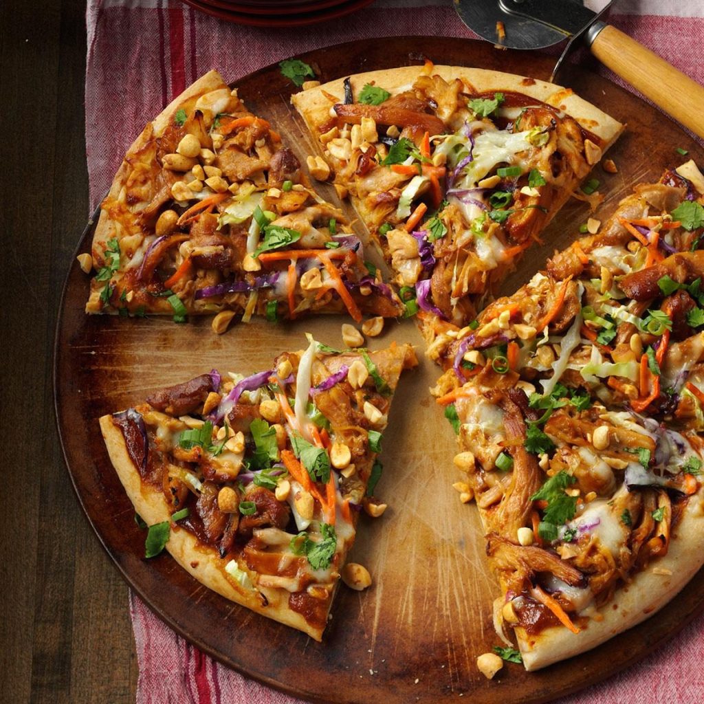 Saucy Thai Chicken Pizzas Recipe: How to Make It