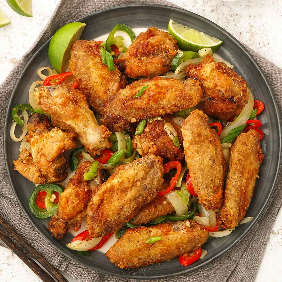 Chinese Salt and Pepper Chicken Wings - Takeaway Style - Khin's Kitchen