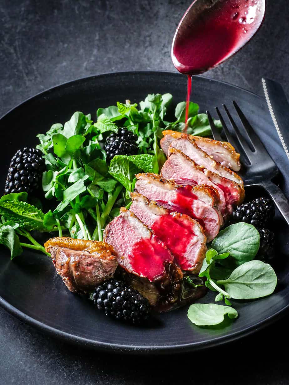 Pan-Seared Duck Breast with Balsamic Blackberry Sauce - The Sophisticated  Caveman