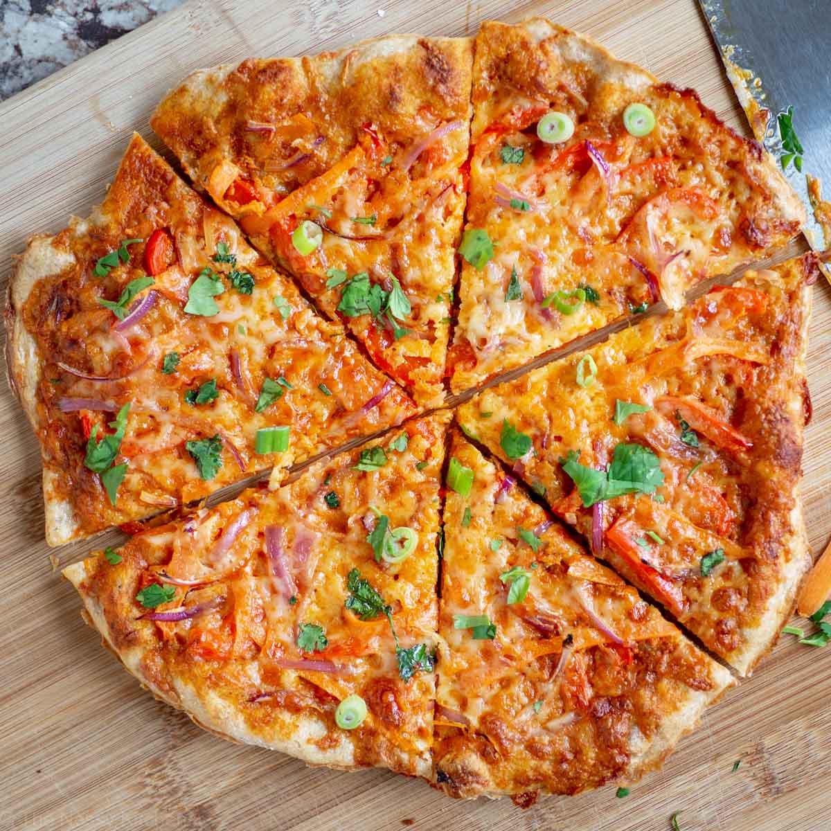 Thai Curry Pizza - The Nessy Kitchen
