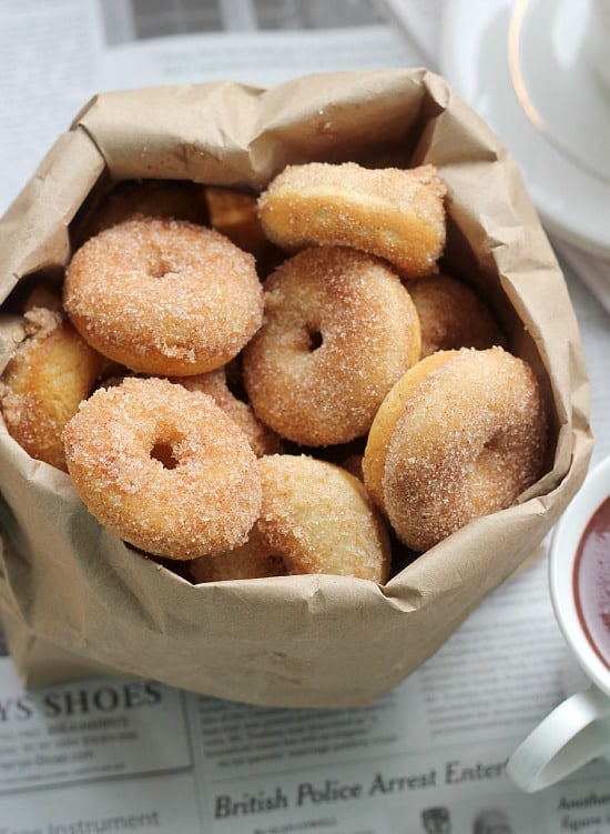 Mini Baked Donut Recipe, Cinnamon Sugar Mini Donuts- Baker Bettie