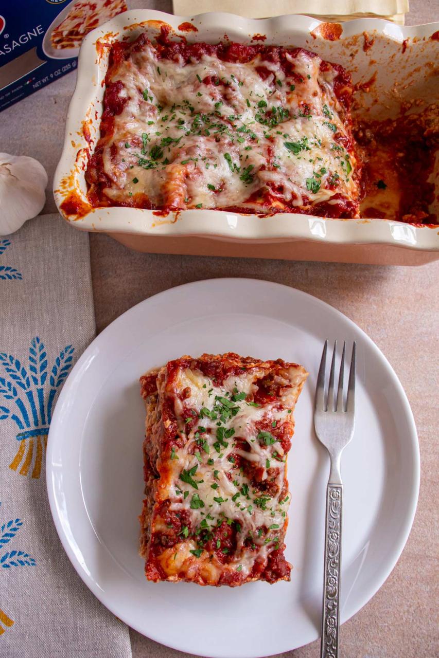 Loaf Pan Lasagna for Two (or Three) - Mission Food Adventure