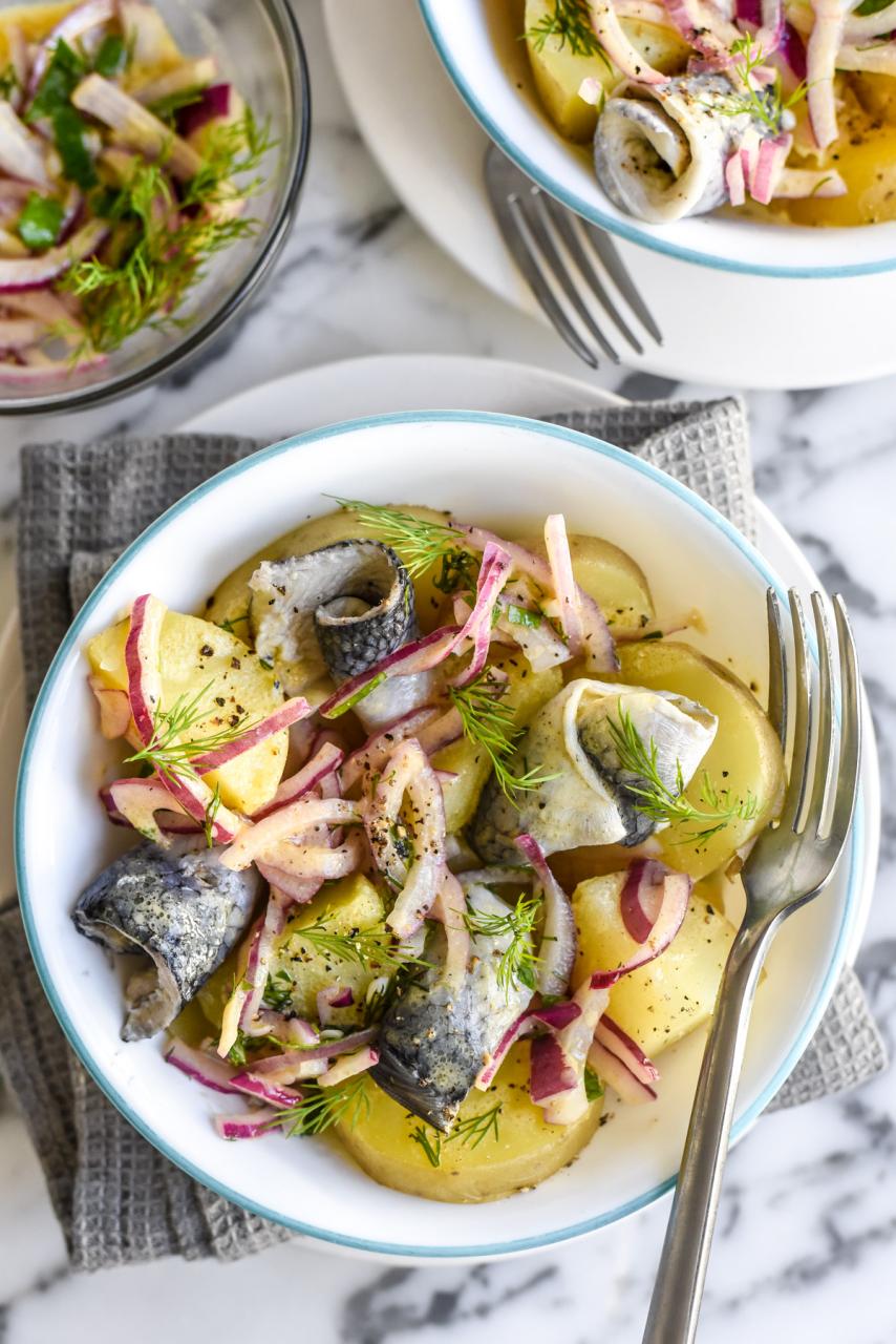 Pickled Herring and Potato Salad (Harengs Marinés Pommes à l'Huile) -  Pardon Your French