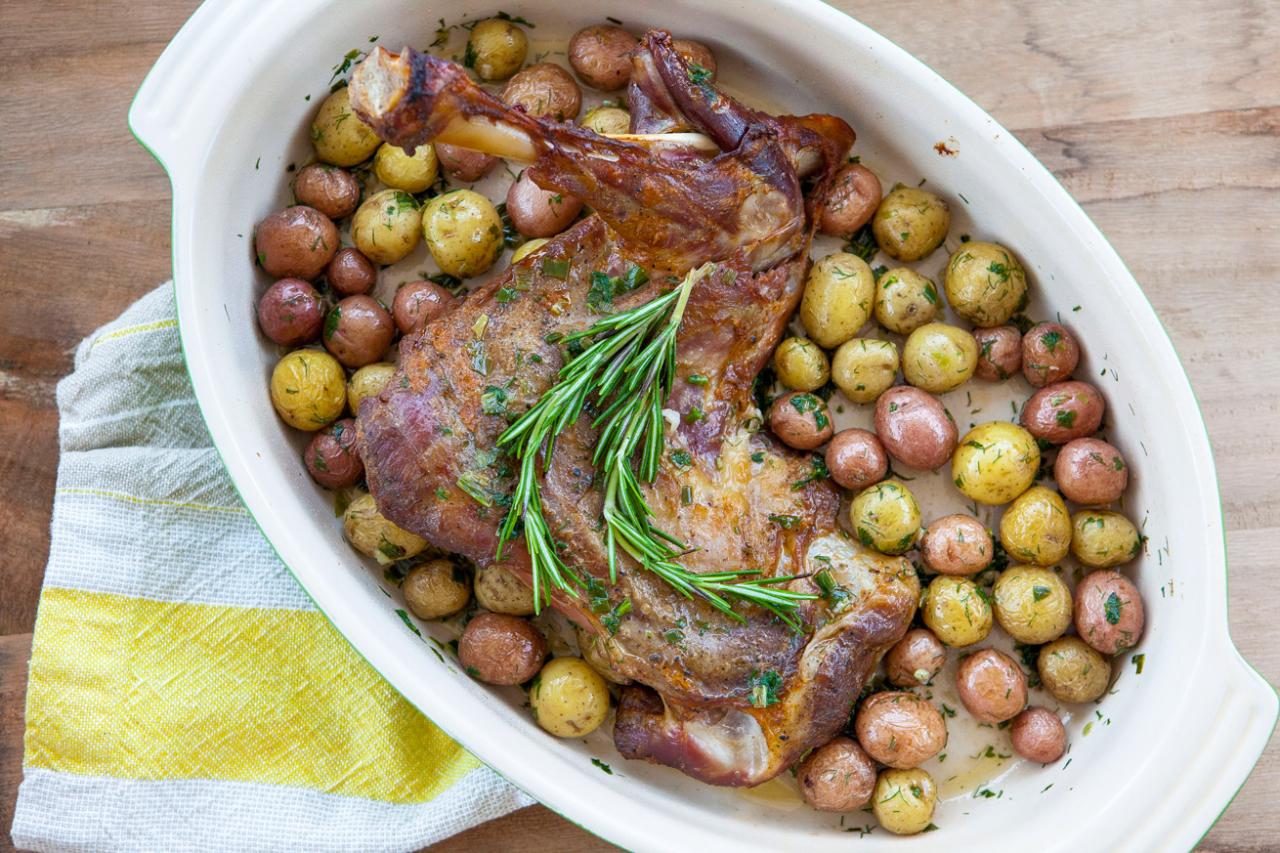 Roasted Goat With Baby Potatoes - Healthy with Nedi