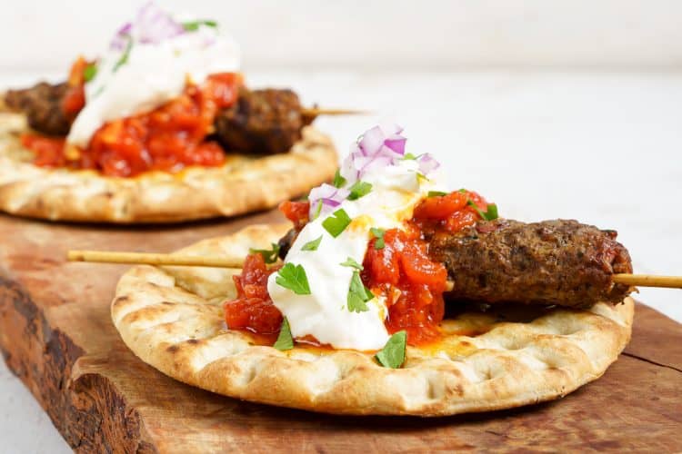 Spicy minced Lamb Kofta Kebab Recipe (Giaourtlou) - My Greek Dish
