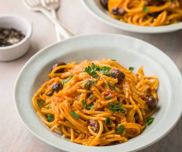 Spaghetti alla Puttanesca - Cookidoo® - nền tảng công thức Thermomix® chính  thức