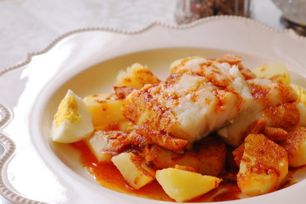 Bacalao a la gallega. - Cuchillito y Tenedor