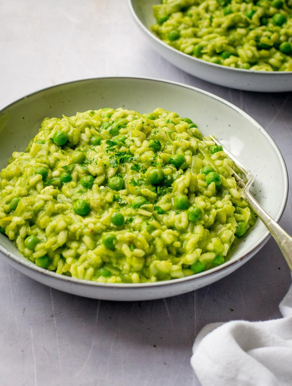 Leek and Pea Risotto | The Veg Space