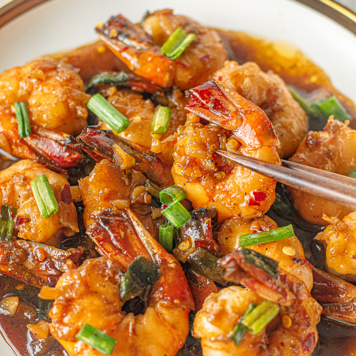 Chinese Pan Fried Shrimp (honey+garlic) — Low Carb Quick