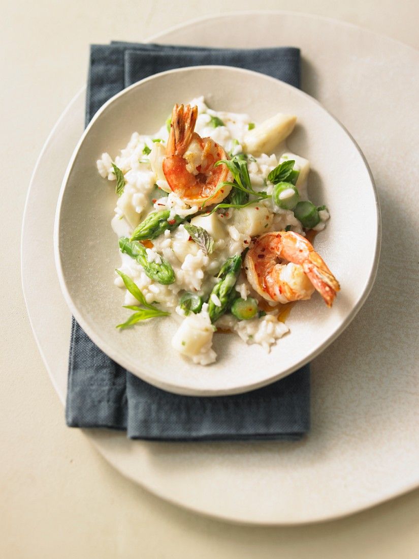 Risotto with Shrimp and Asparagus recipe | Eat Smarter USA