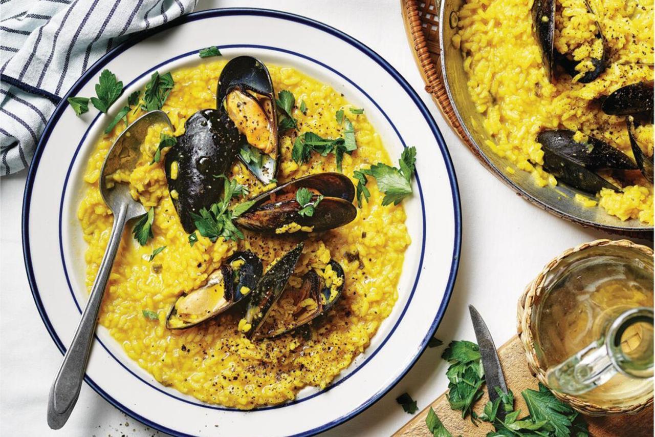 Saffron and mussels risotto recipe - Recipes - delicious.com.au
