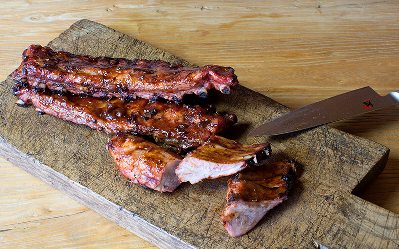 Big Green Egg | Spare ribs with BBQ sauce